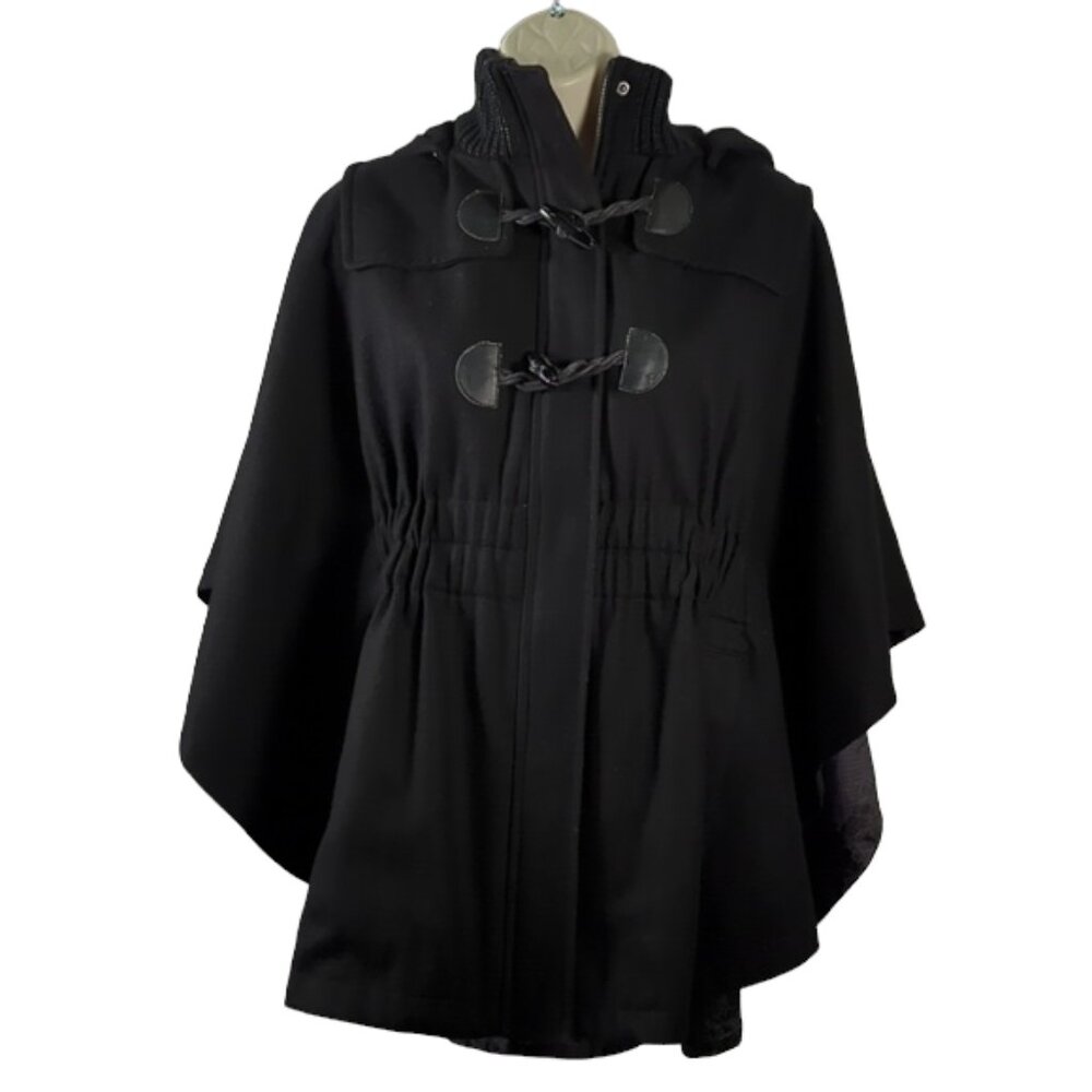 Guess black Poncho coat size medium wool blend